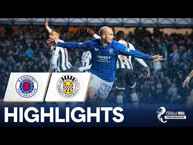 Rangers 2-1 St Mirren | Cerny Secures Win For Rangers | William Hill Premiership