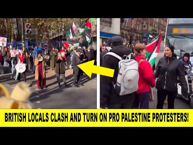 BRITISH Locals Turn On Pro Palestine ROAD BLOCKERS In Fiery Exchange!