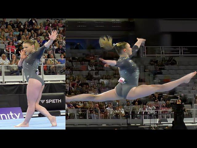 Jade Carey Slow Motion Floor Exercise FX 2024 Xfinity Championships Senior Women Session 2 Day 1