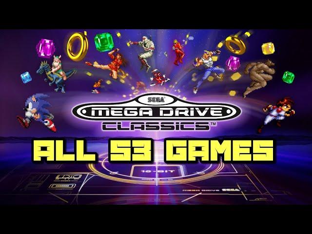 Sega Mega Drive/Genesis Classics for PS4 & Xbox One / All 53 Games Shown