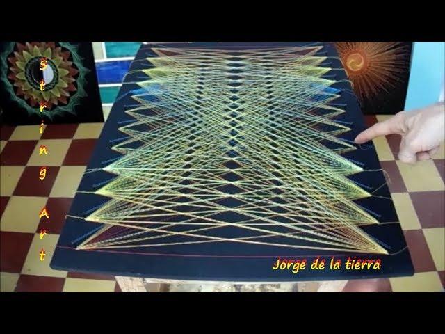 string art red fractal by jorge de la tierra