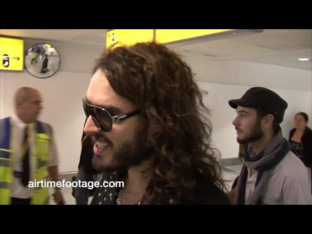 Russell Brand tells reporter "I have only love"