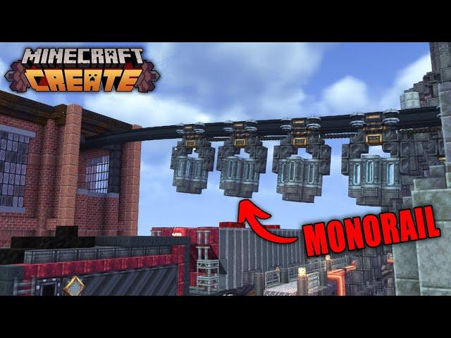 I Built A MOLTEN STEEL MONORAIL In Minecraft Create Mod