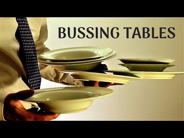 BUSING TABLES 3 - how to talk to guests, how to read a table! Waiter training Busboy/Busgirl traning