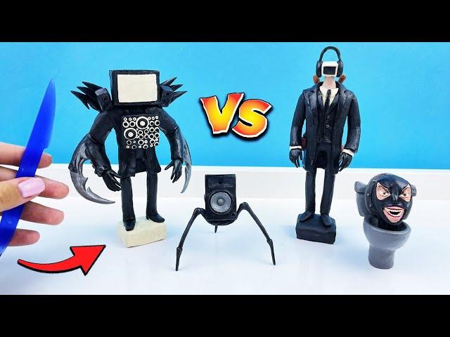 Леплю фигурки Skibidi Toilet из пластилина. Титан tv man vs Камерамен vs Скибиди Туалет от Лепка ОК