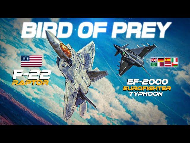 EF2000 Eurofighter Typhoon Vs F-22 Raptor Dogfight | Digital Combat Simulator | DCS |