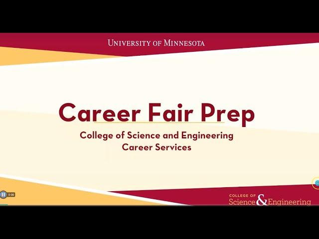 Preparing for the UMN CSE Career Fair - Fall 2024