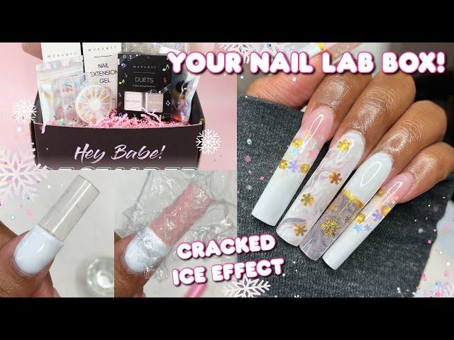 White & Pink Icy Ombré Nails | Makartt Your Nail Lab Box | Polygel Nail Tutorial