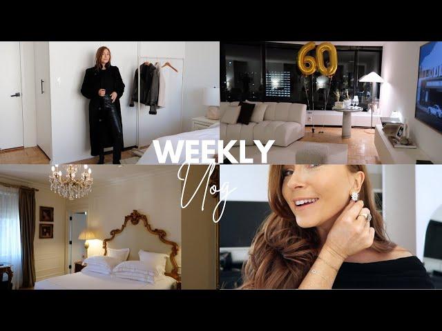 VLOG | Winter Coat Haul, A night at The Plaza Hotel + My Mom's 60th Celebrations