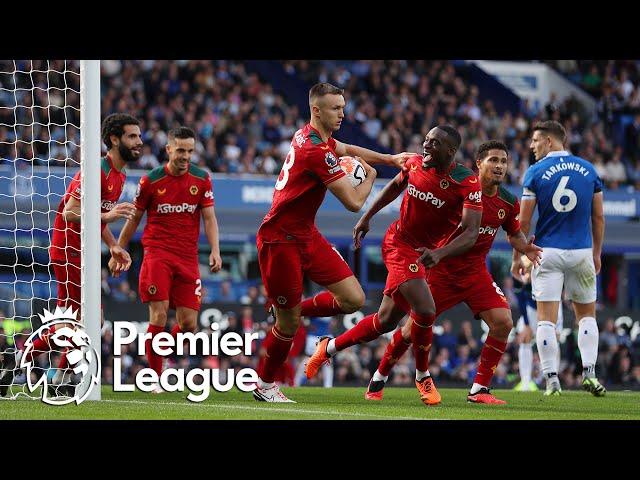 Sasa Kalajdzic heads Wolves in front of Everton | Premier League | NBC Sports