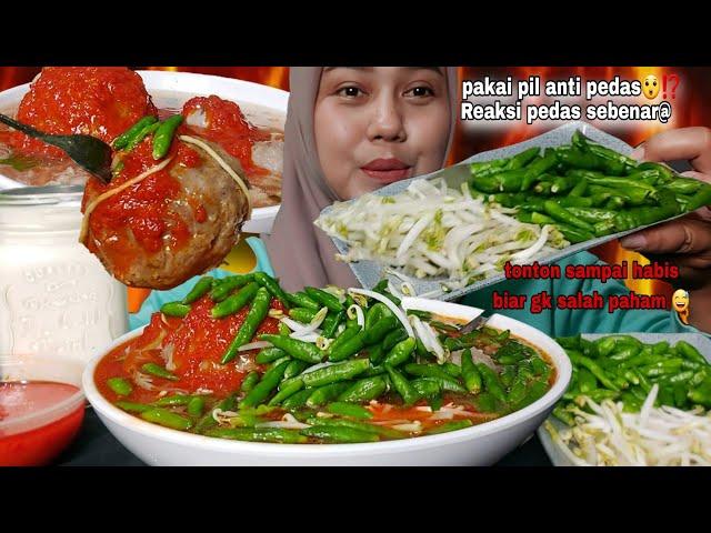 MELEEEDAK ‼️ 80 RAWIT BAKSO URAT ISI DAGING SAMBAL SEMANGKOK || #asmr #mukbang #bakso