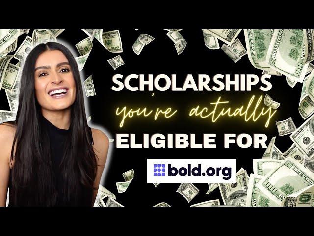 How to unlock MILLIONS of $$$'s in SCHOLARSHIPS | Navigating Bold.org