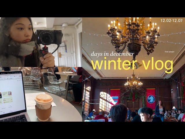 winter vlog | days in december, productivity, cooking, end of fall term! ౨ৎ