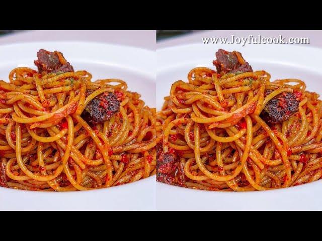 How To Cook Spaghetti Jollof. Nigerian Food