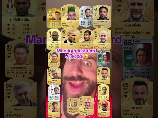 Manager last vs eafc25 cards with Guardiola and Ancelotti