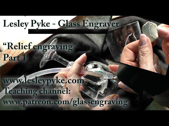 Glass engraving tutorial for beginners, in relief part 1