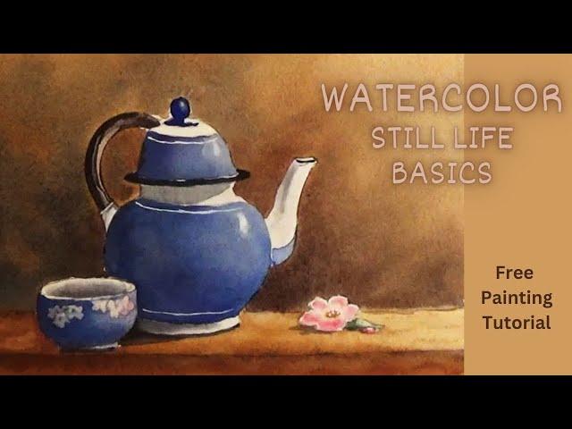 Watercolor Painting Still Life Demonstration (Step by Step Beginners Tutorial)