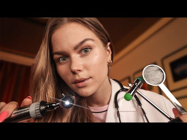 ASMR Doctor Lizi Home Visit for Cranial Nerve Exam & General Checkup.  Medical RP