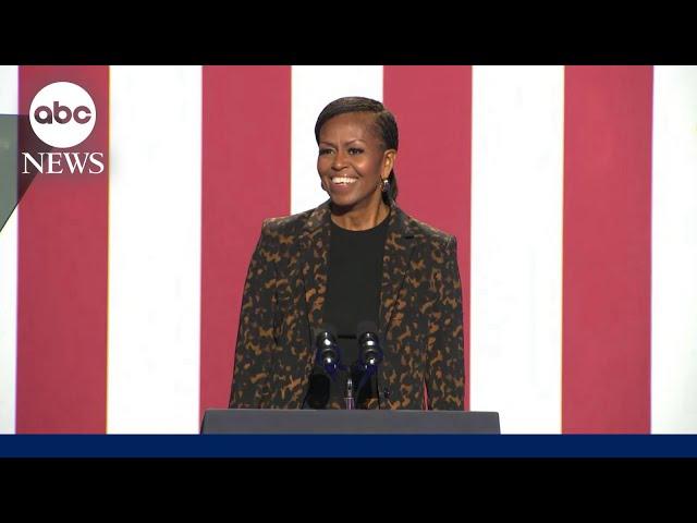 FULL SPEECH: Michelle Obama rallies for Harris in Michigan