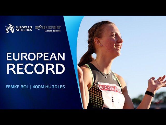 EUROPEAN RECORD!  50.95 for Femke Bol in La-Chaux-de-Fonds!