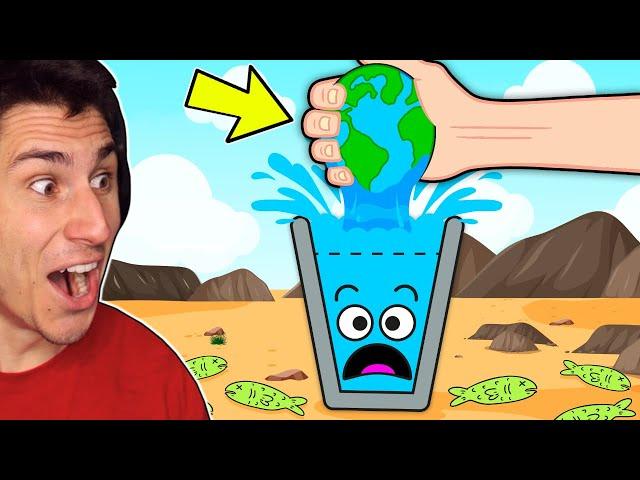 I Drained All The Water ON EARTH! | Happy Glass