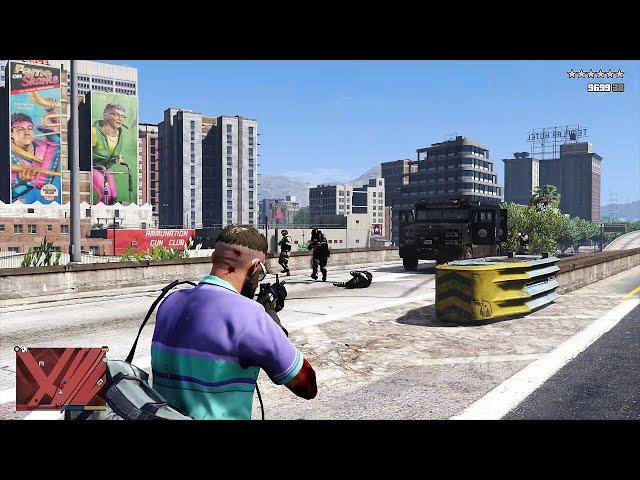 GTA 5 - Trevor's TEN STAR COP BATTLE (GTA V Funny Moments)