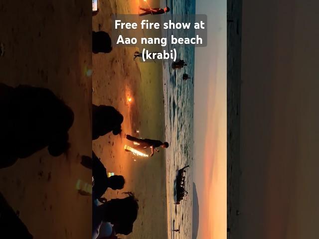 Things to do in krabi thailand ( fire show at Aao Nang beach)