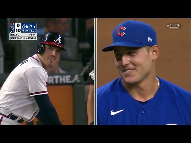 Anthony Rizzo STRIKES OUT Freddie "Frederick" Freeman with 61 mph pitch! 