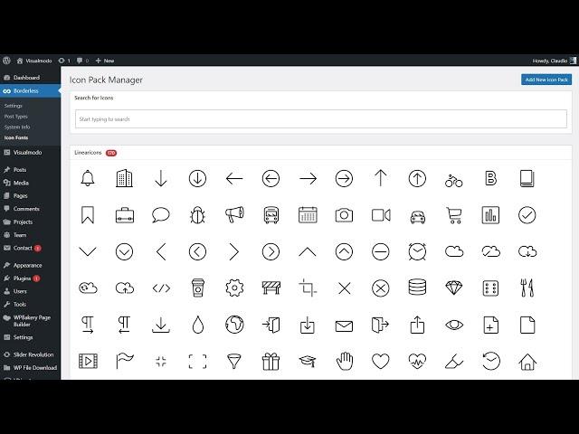 How To Upload Custom Icon Packs into WordPress for Free Using Borderless WordPress Plugin?