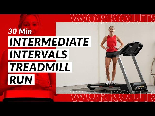 30 Minutes Intermediate Intervals Treadmill Run Workout