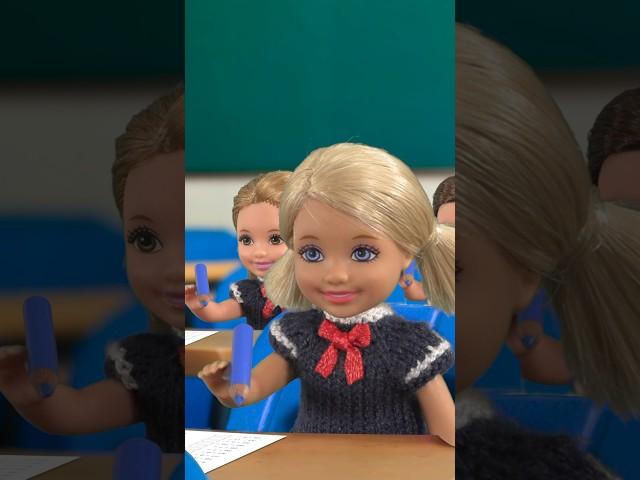 Keep your eyes on your own test, Chelsea! ️ #shorts #school #test #barbie