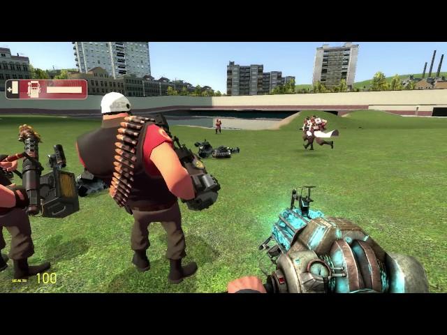 random unedited footage of me playing with tf2 bots in gmod