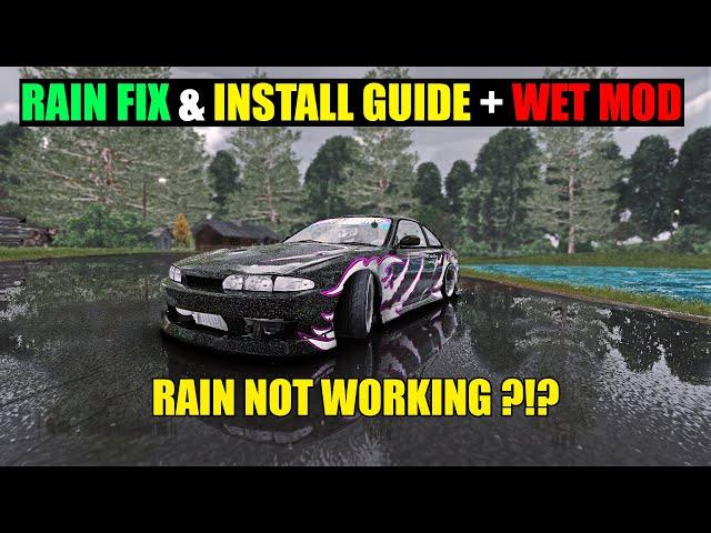 How To Fix Rain & Install Guide + Wet Mod | Assetto Corsa (Rain Not Working Solutions)