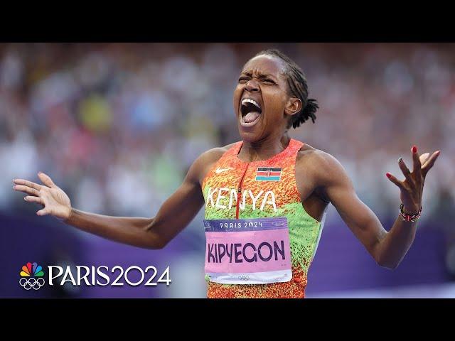 Faith Kipyegon wins HISTORIC third 1500m Olympic gold | Paris Olympics | NBC Sports