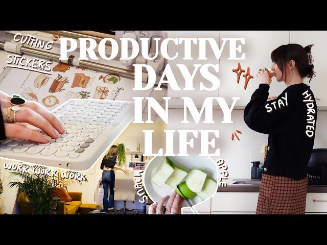 a few  productive days  in my life! // freelancer work from home VLOG