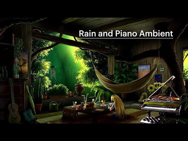 Rain and Piano Ambient | AudiShack  #pianomusic  #rainy  #soothingsound