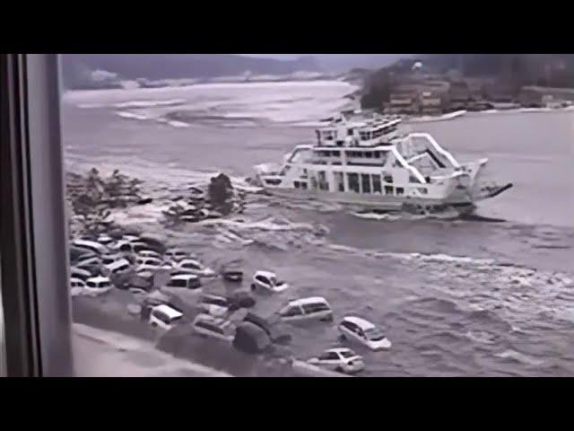 2011 Japan Tsunami - Kesennuma Coast Guard. (Full Footage)