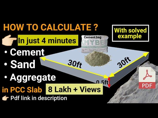 How to calculate cement sand and aggregate quantity in concrete | material quantity calculation |