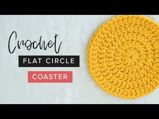 How to Crochet a Flat Circle Coaster | Easy Tutorial by Crochet and Tea