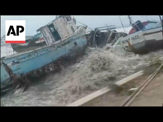 Large waves wreak havoc on coastal communities and fisheries in Peru