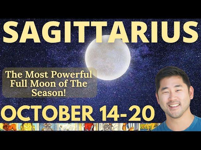 SAGITTARIUS - Amazing! Special “Feel Good” Week  W/ Full Moon! October 14-20 Tarot Horoscope