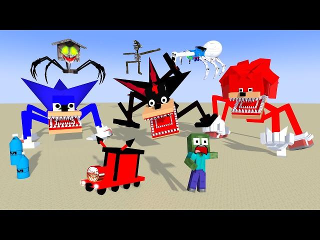 FULL EPISODE SEASON 1 : Cursed Shin Sonic vs  Boss choo-choo train : Minecraft Animation