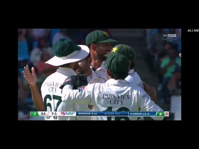 Pakistani dale styn Khurram Shahzad, magical bowling against South Africa today,️