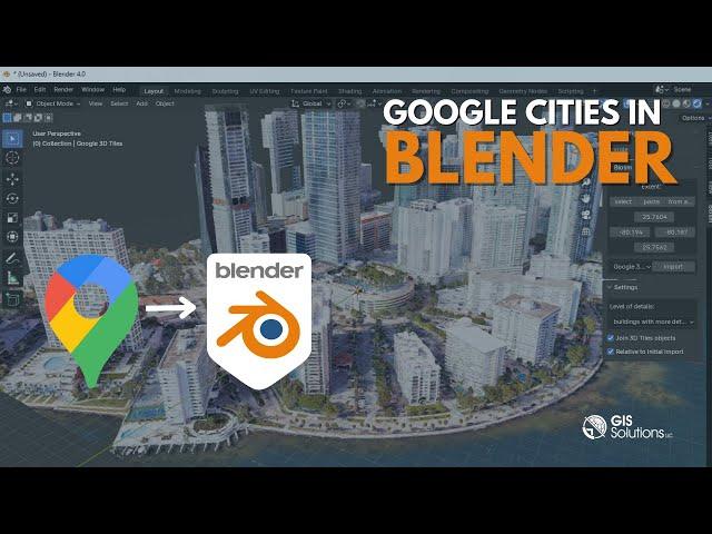 Google Cities in Blender | Blender Blosm Add-on