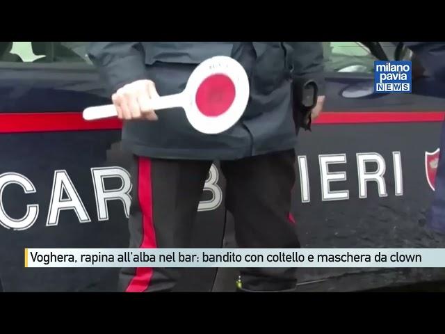 Rapina con coltello all'alba in un bar di Voghera: 'Il bandito indossava una maschera da clown'