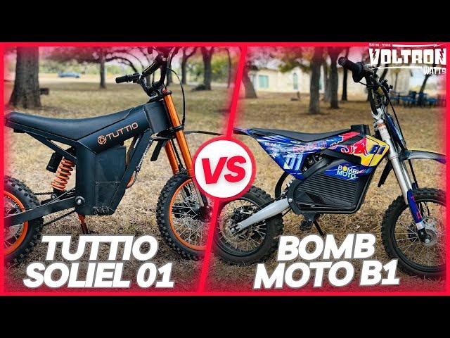 Tuttio Soliel 01 OR Bomb Moto B1 - Electric Dirt Bike Comparison And Race!