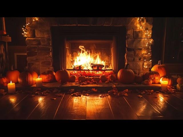 Cozy Fall Ambience Fireplace Burning Cackling Sounds Soothing Calming Relaxing