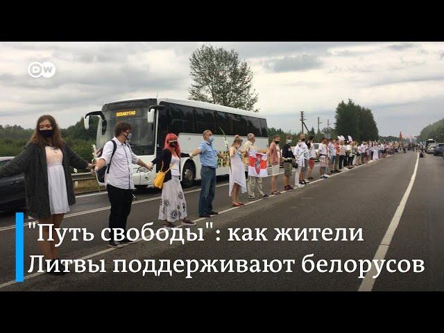 Протесты в Беларуси против Лукашенко поддержали в Литве: десятки тысяч ее жителей выстроились в цепь