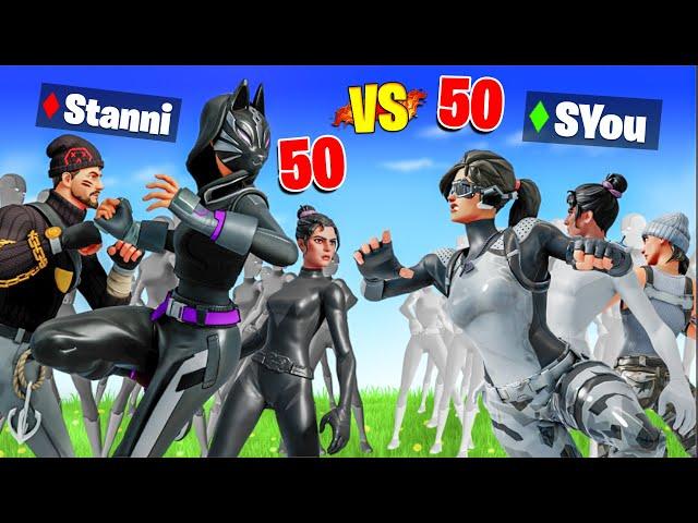 40x TEAM Weiß GEGEN 40x  TEAM Schwarz in Fortnite! (SYou VS. Standart Skill)