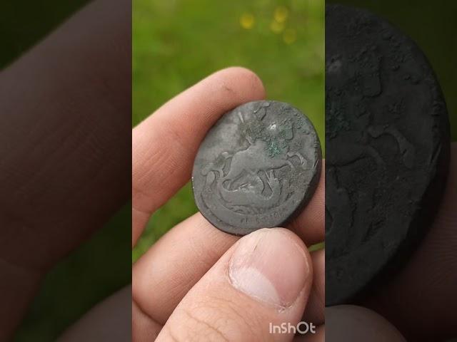 НАШЁЛ 2 КОПЕЙКИ 1761 ГОДА НА МЕСТЕ ГДЕ РАНЬШЕ ЖИЛИ ЛЮДИ #metaldetecting #монеты !!!